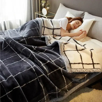 Floral gray & yellow cozy flocked raschel blanket bedroom bedding
