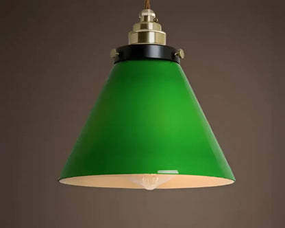 Floral green glass pendant light for dining room golden brass finish