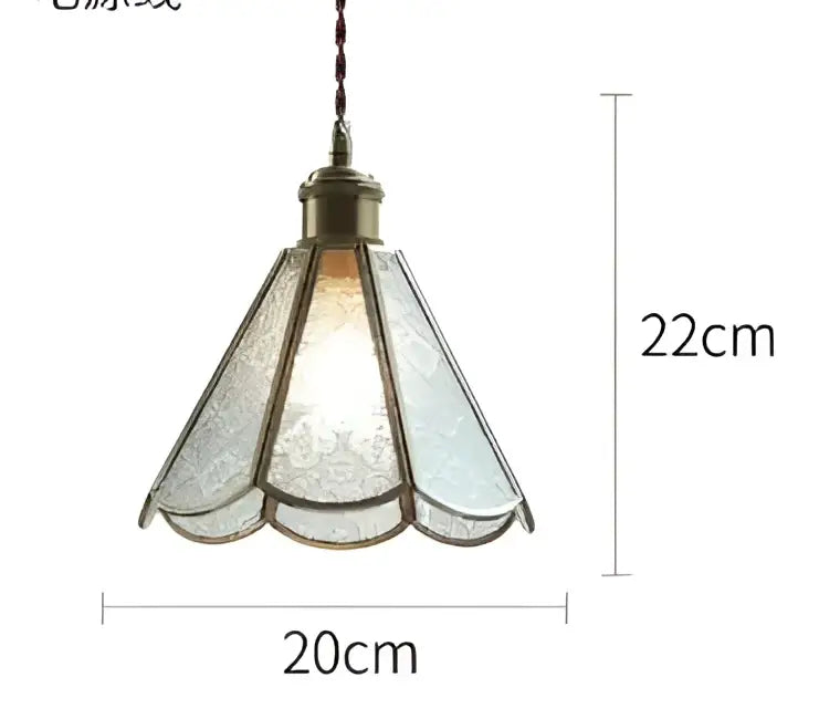 Floral green glass pendant lights for living room in golden brass