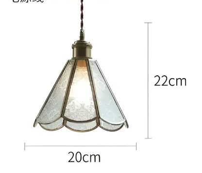 Floral green glass pendant lights for living room in golden brass