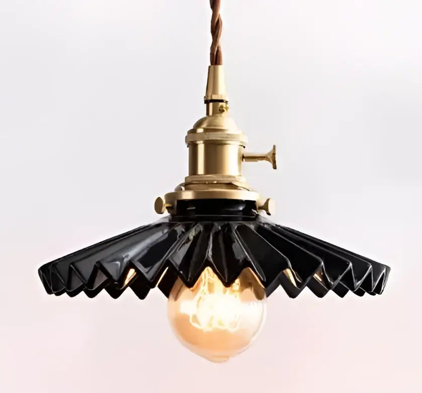 Floral green glass pendant lights for living room in golden brass
