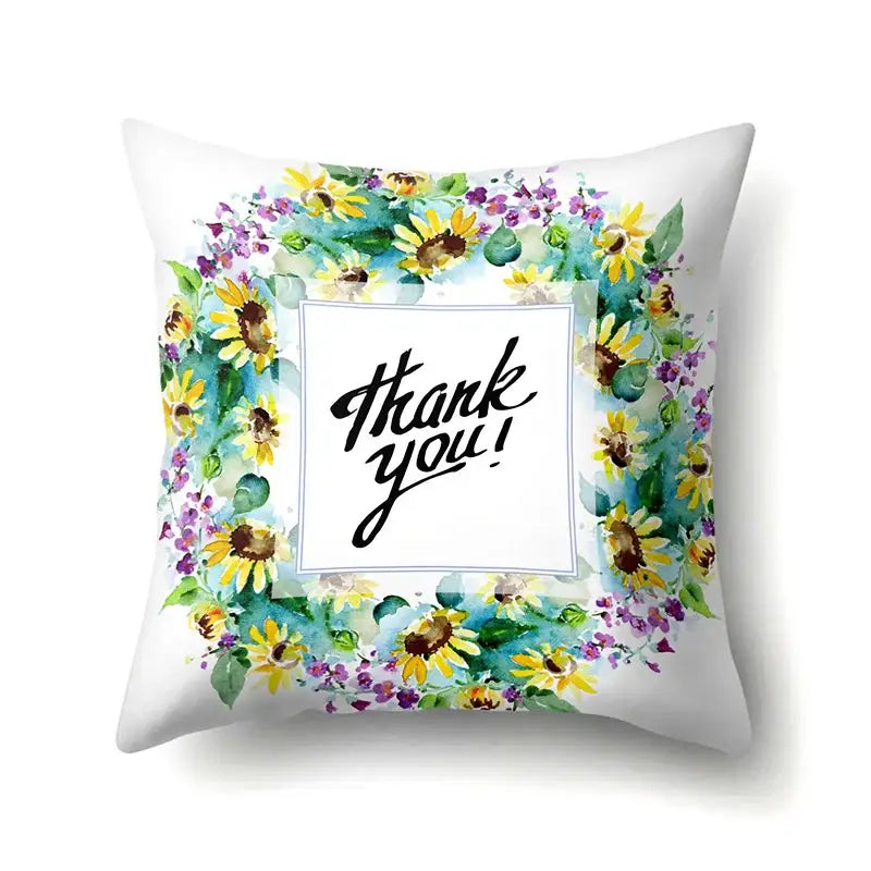 Floral green tropical leaves pillow cover bedroom seasonal decor