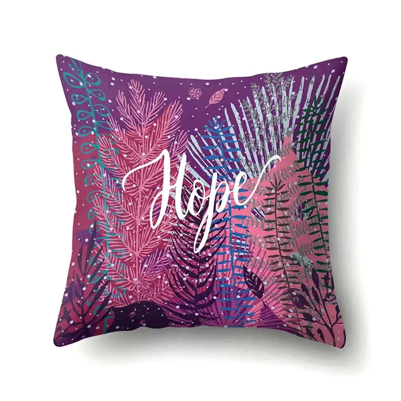 Floral green tropical leaves pillow cover bedroom seasonal decor