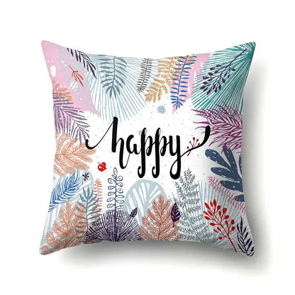 Floral green tropical leaves pillow cover bedroom seasonal decor