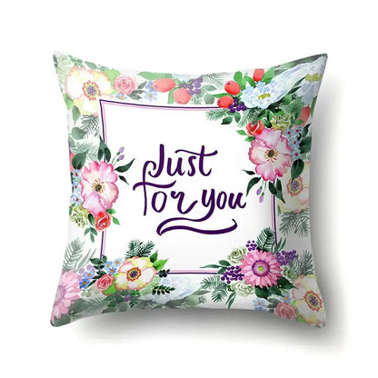 Floral green tropical leaves pillow cover bedroom seasonal decor