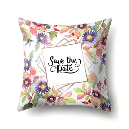 Floral green tropical leaves pillow cover bedroom seasonal decor