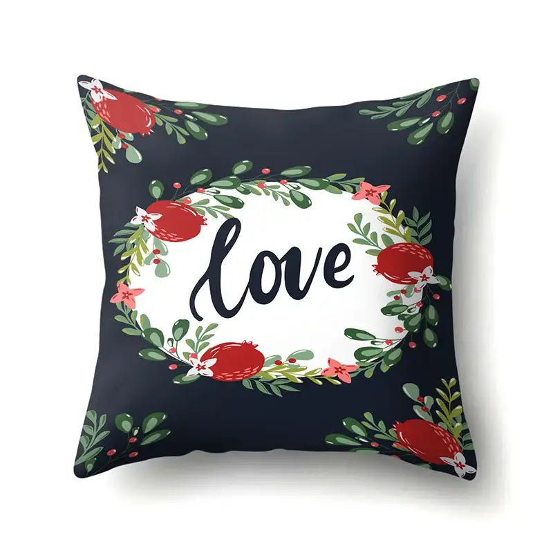 Floral green tropical leaves pillow cover bedroom seasonal decor