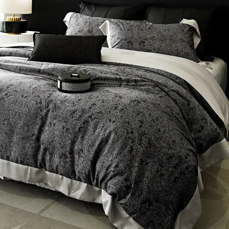Floral pastel cream lyocell cotton bedding set – bedroom duvet cover