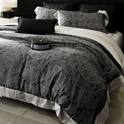 Floral pastel cream lyocell cotton bedding set – bedroom duvet cover