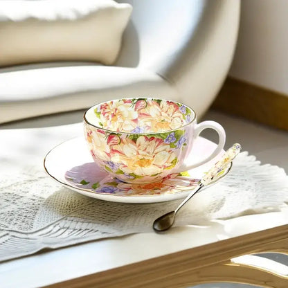 Floral pastel porcelain tea set – dining room afternoon tea cup