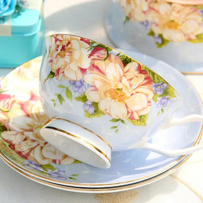 Floral pastel porcelain tea set – dining room afternoon tea cup