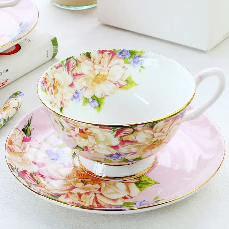 Floral pastel porcelain tea set – dining room afternoon tea cup