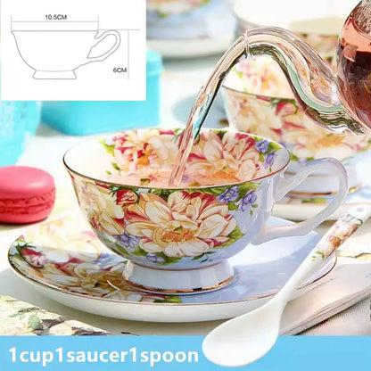 Floral pastel porcelain tea set – dining room afternoon tea cup
