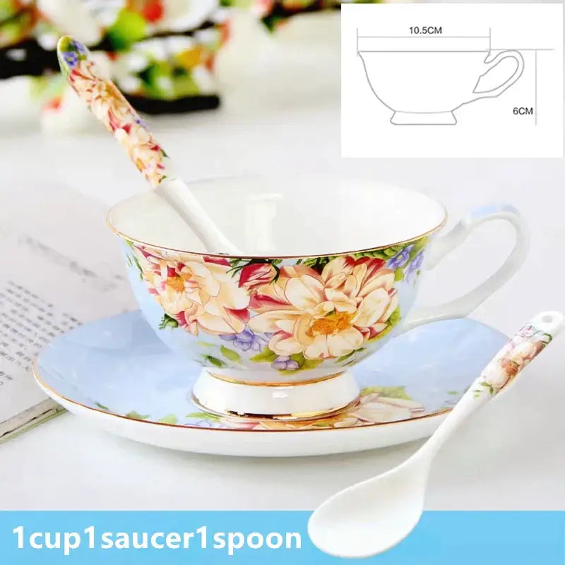 Floral pastel porcelain tea set – dining room afternoon tea cup