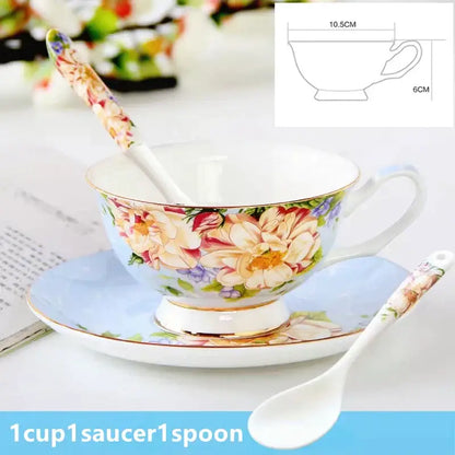 Floral pastel porcelain tea set – dining room afternoon tea cup