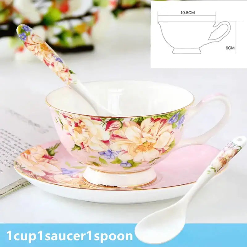 Floral pastel porcelain tea set – dining room afternoon tea cup