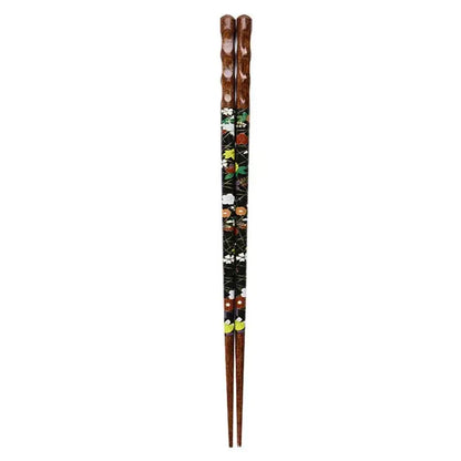 Floral patterned bamboo wood chopsticks set – dining room gift box