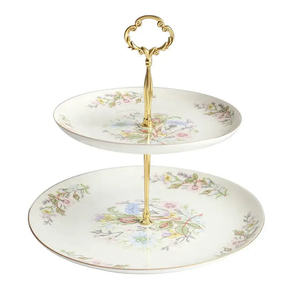 Floral white bone china tea set dining room tableware
