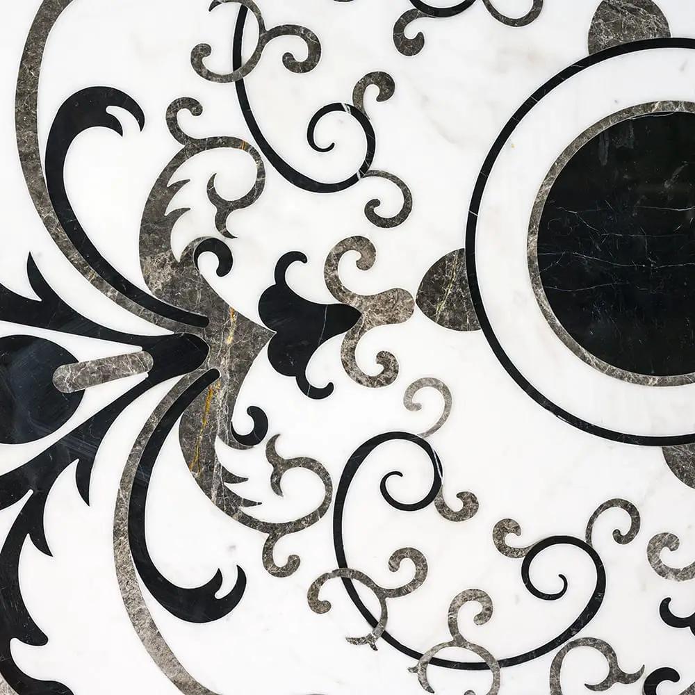 Florans Multi Finish Round Marble Medallions 36x36
