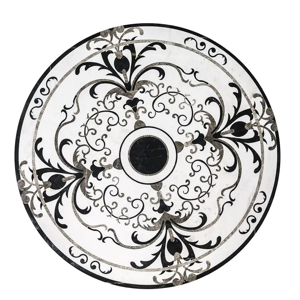 Florans Multi Finish Round Marble Medallions 36x36