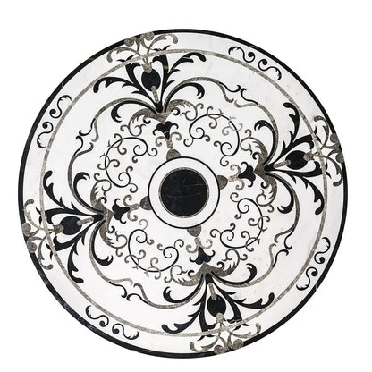 Florans Multi Finish Round Marble Medallions 36x36