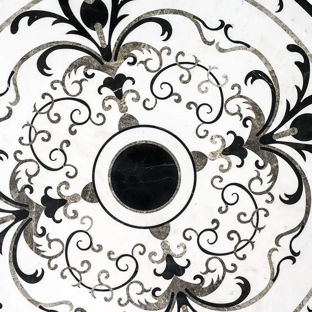 Florans Multi Finish Round Marble Medallions 48x48