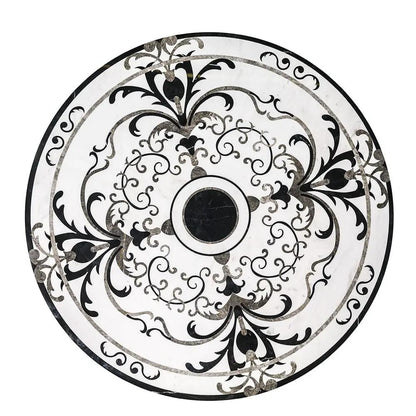Florans Multi Finish Round Marble Medallions 48x48