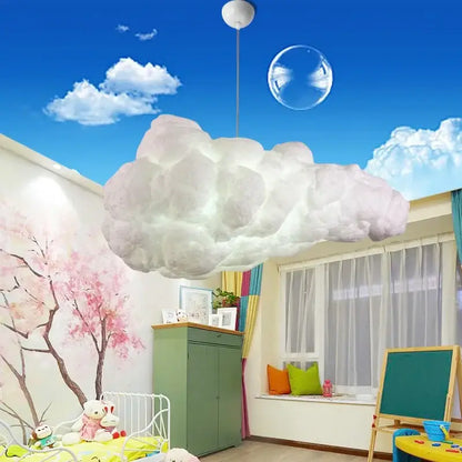 Fluffy white cloud chandelier dining room pendant light