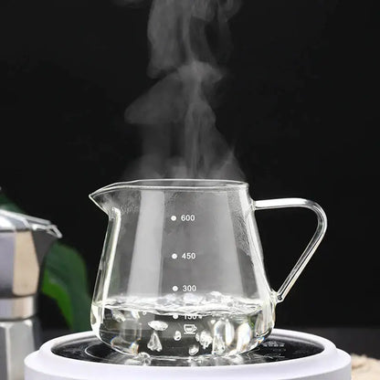 Fluted clear glass coffee pot – kitchen ribbed carafe