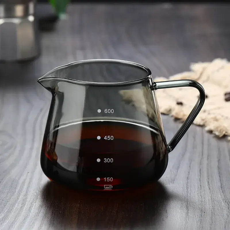 Fluted clear glass coffee pot – kitchen ribbed carafe