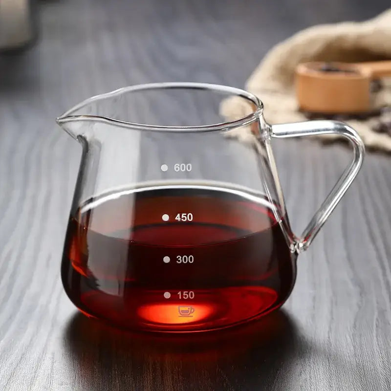 Fluted clear glass coffee pot – kitchen ribbed carafe