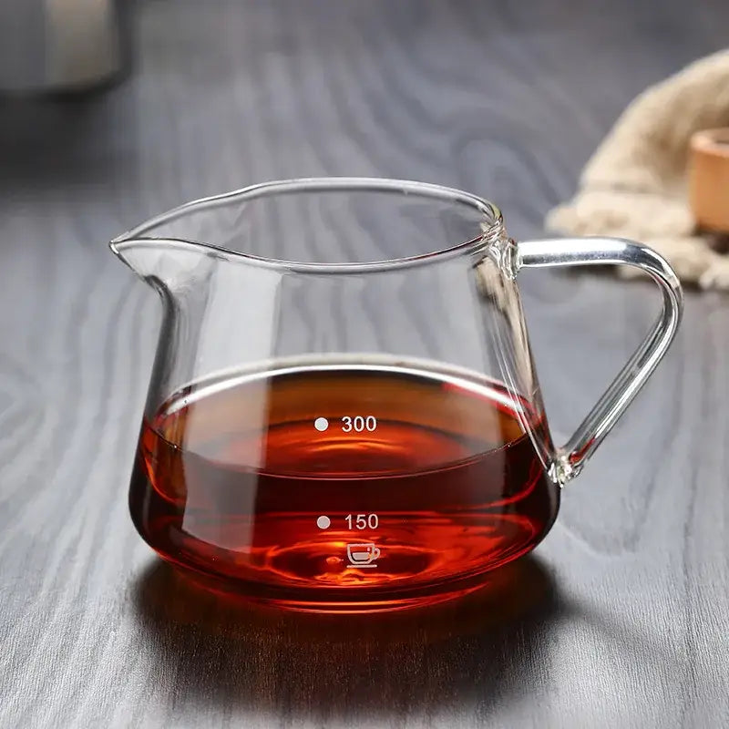 Fluted clear glass coffee pot – kitchen ribbed carafe