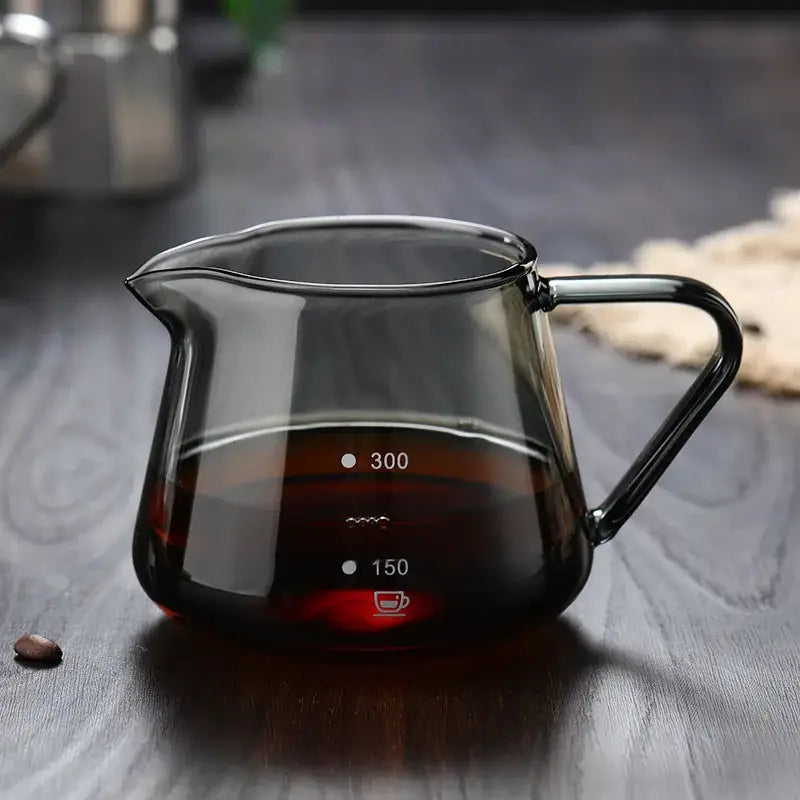 Fluted clear glass coffee pot – kitchen ribbed carafe