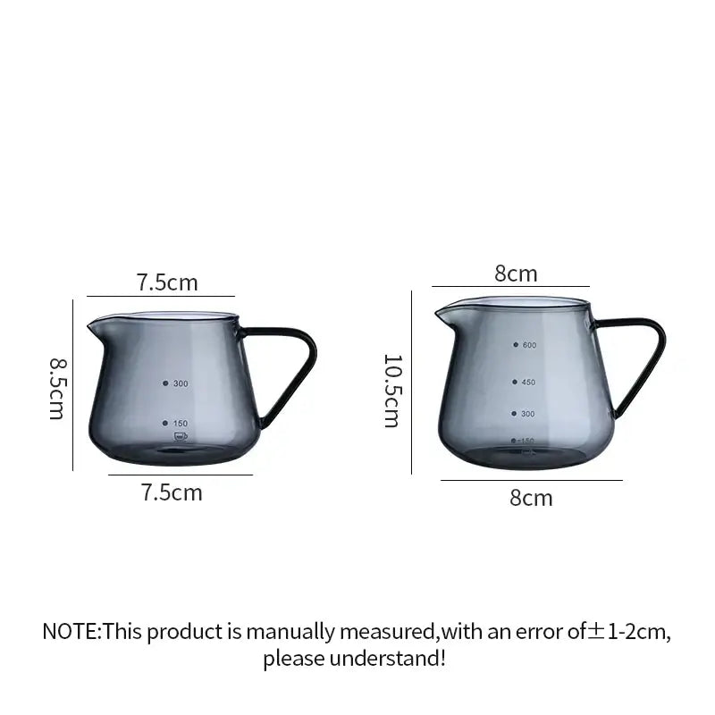 Fluted clear glass coffee pot – kitchen ribbed carafe