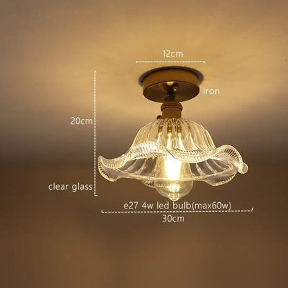 Fluted green stripe glass pendant light kitchen fixture
