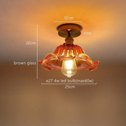 Fluted green stripe glass pendant light kitchen fixture