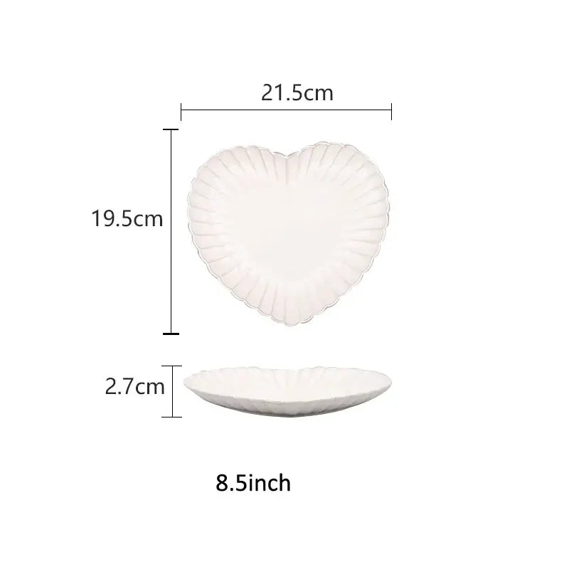 Fluted petal white ceramic dinnerware set dining room gold trim