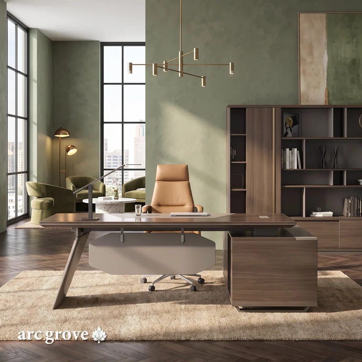 Flynn · Modern L-Shaped Executive Desk
