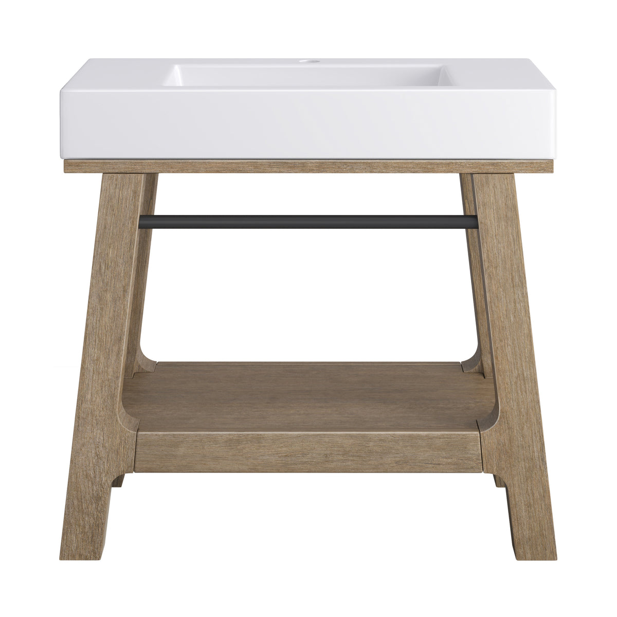 James Martin Auburn 36" Single Console Vanity, Weathered Timber