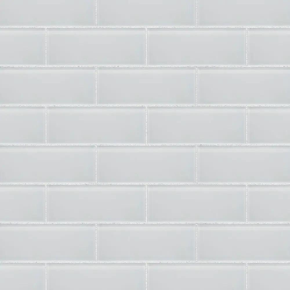 Foam Glossy Subway Glass Tiles 3x9