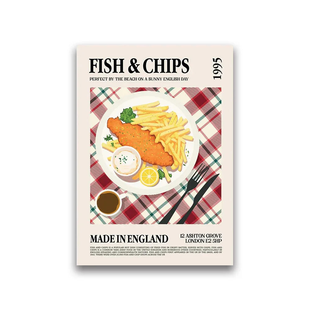 DecorBites™ "Foodie Canvas Wall Art Print"