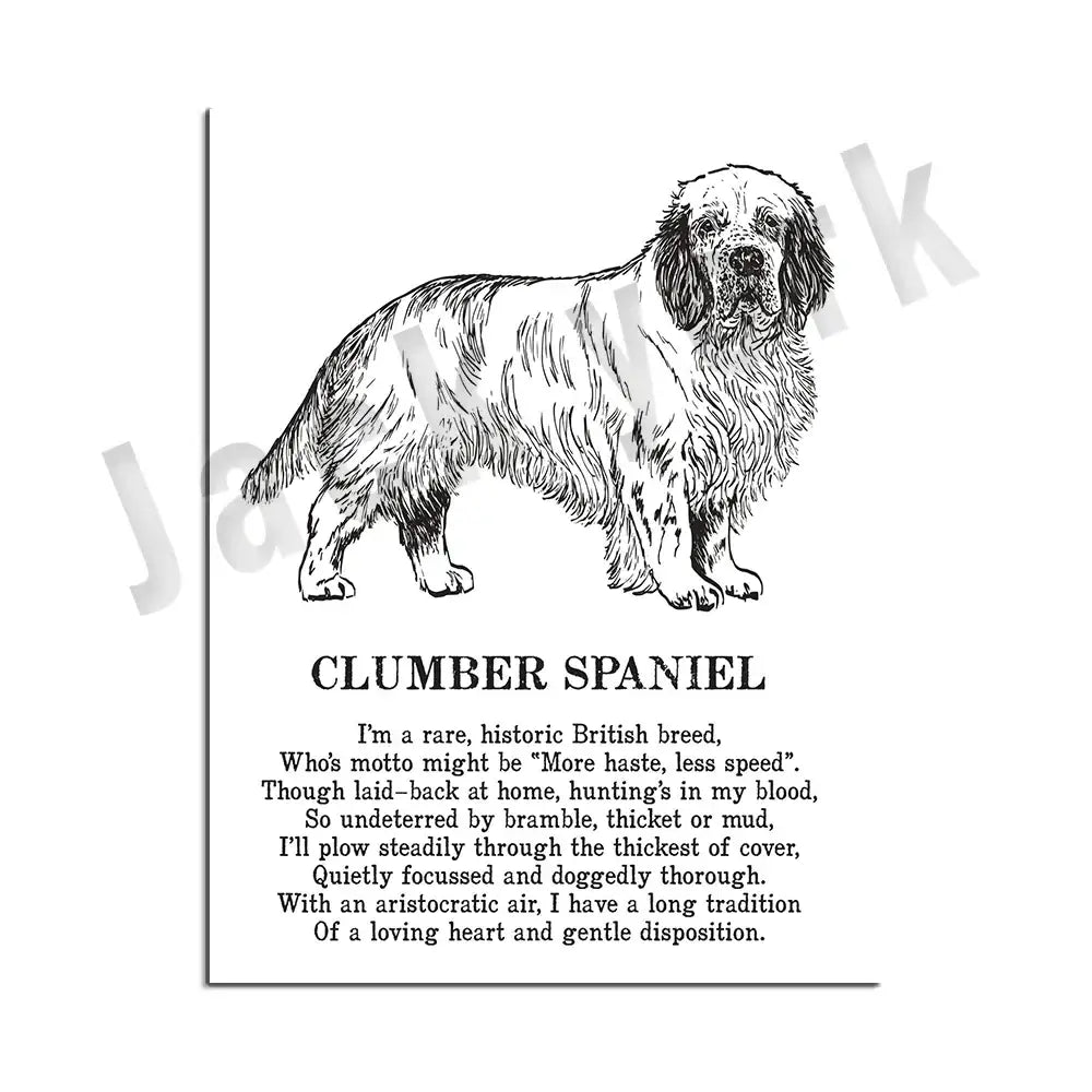 Framed black and white dog breeds poster set bedroom wall art
