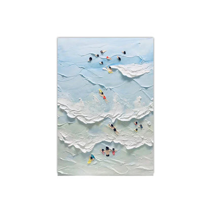 DecorBites™ Frameless Summer People Swimming Canvas Wall Art