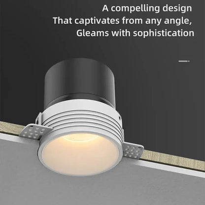 Frameless white cob led downlight living room ambient ceiling light