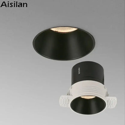 Frameless white cob led downlight living room ambient ceiling light