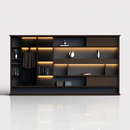 Altus · Office Library Wall Shelves w/ Integrated Lighting