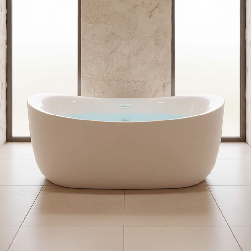 Nuvia Verano Freestanding Whirlpool Air Bubble LED Massage Bathtub (SAK47639)