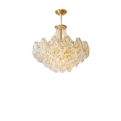 French chandelier pearl rose gold pendant light bedroom decor