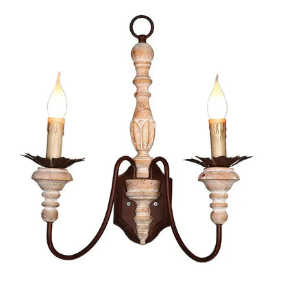 French country distressed white antique retro wall sconces bedroom