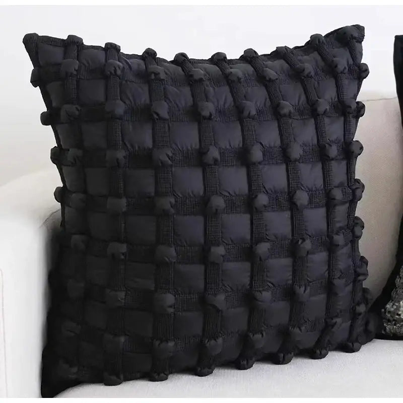 French cream bubble cushion cover living room textured pillow case